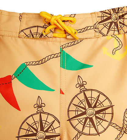 Mini Rodini Uimashortsit - Merenkulku - Aop Beige