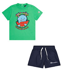 Champion Shorts Set - T-shirt/Swim Shorts - Poison Green