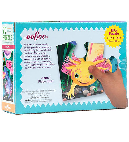 Puzzle Eeboo - 20 Briques - 28x38 cm - Axolotl