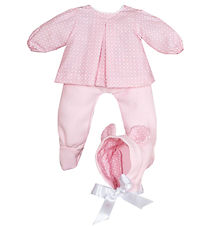 Asi Dockkläder - 43 cm - Maria - Rosa/Vit