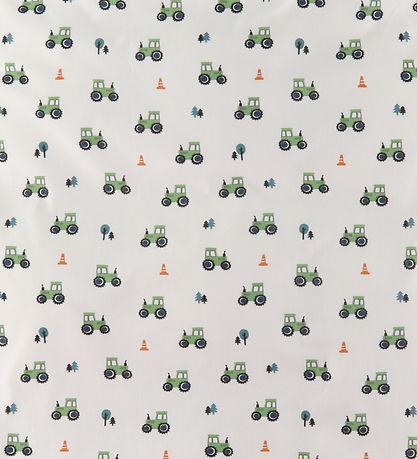 Nørgaard Madsens Bedding - Junior - White w. Green Tractors