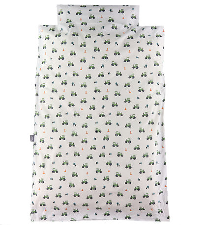 Nørgaard Madsens Bedding - Junior - White w. Green Tractors
