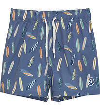 Color Kids Badeshorts - Vintage Indigo m. Surfbretter