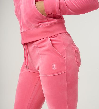 Juicy Couture Velours Hosen - Teil Strahl - Hot Pink