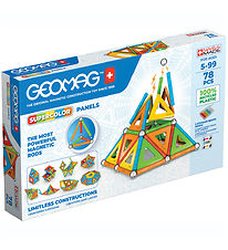 Geomag Magnetset - Supercolor Panels Återvunnet - 78 Delar