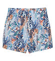 Color Kids Badeshorts - Snow White m. Blätter