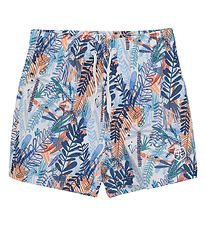 Color Kids Badeshorts - Snow White m. Blätter