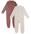 Pippi Baby Jumpsuit - Nightsuit - 2-Pack - Burlwood