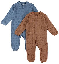 Pippi Baby Jumpsuit - Nightsuit - 2-Pack - Blue Mirage