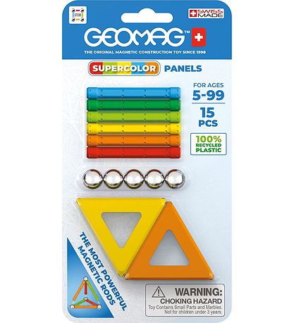 Geomag Magnet set - Supercolor Panels Recycled - 15 Parts