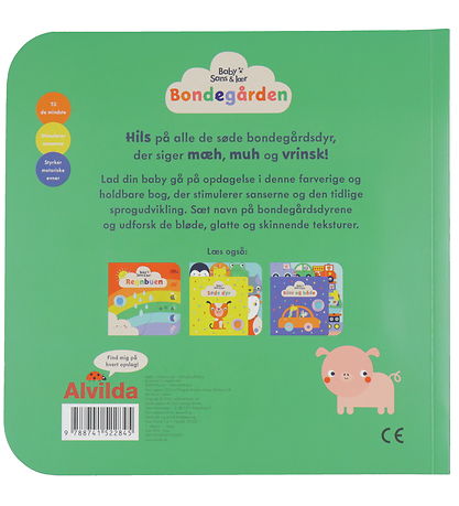 Alvilda Bildebok - Baby - Sans og lær - Gården - Dansk