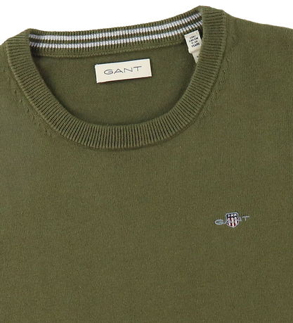 GANT Blouse - Knitted - Shield Classic+ - Juniper Green