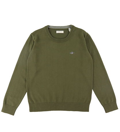 GANT Blouse - Knitted - Shield Classic+ - Juniper Green