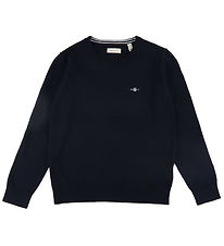 GANT Blouse - Knitted - Shield Classic+ - Evening Blue