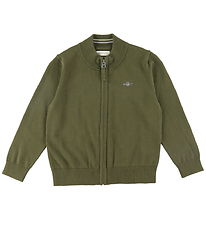 GANT Cardigan - Knitted - Shield - Juniper Green