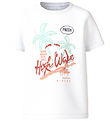 T-Shirt Name It - NkmVux - Bright White/Élevé Wave