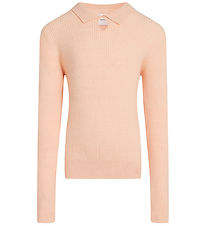 Calvin Klein Bluse - Strik - Rib - Polo Collar - Pink Sand