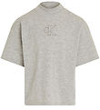 Calvin Klein Stuttermabolur - Einrit - Light Grey Heather