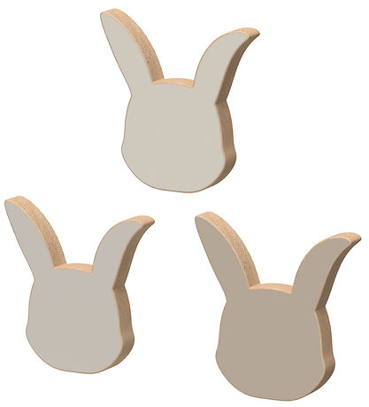 Cam Cam WoodWall Hooks - 3-Pack - 9.6x10x6.5 cm - Rabbit