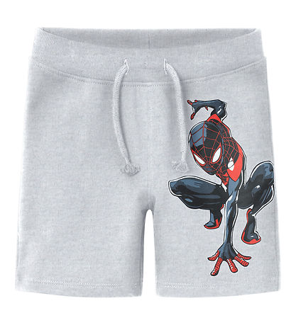 Name It Sweat Shorts - NmmMu Spider-Man - Light Grey Melange