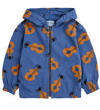 Bobo Choses Genser med Glidelås - Navy Blue m. Gitarer