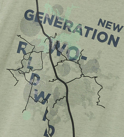 Name It T-shirt - NkmKendjo - Seagrass w. Print
