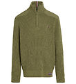Tommy Hilfiger Bluse - Strick - Utility Half Zip - Utility Olive