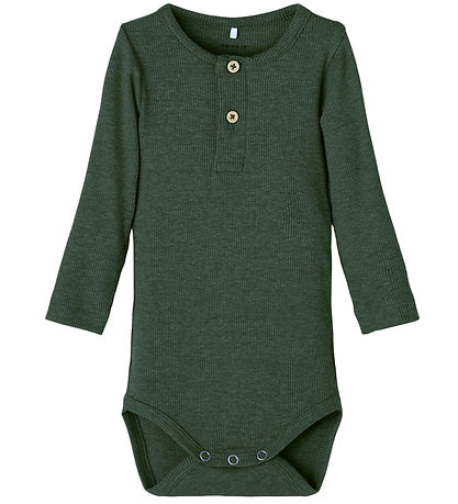 Name It Romper l/æ - Noos - Rib - NbmKab - Pine Grove/Melange