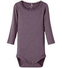 Name It Bodysuit L/æ - Noos - Rib - NbfKab - Arctic Dusk/Melange