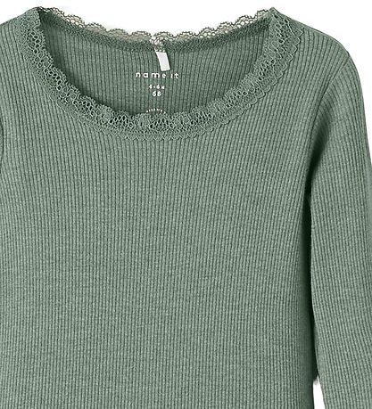 Name It Body L/æ - Noos - Rib - NbfKab - Lily Pad/Melange