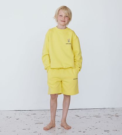 Mads Nørgaard Sweat Shorts - Organic Porsulano - Lemon Zest