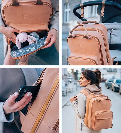 Bizzi Growin Changing Bag/Portable Bed - RucPOD - Porcini