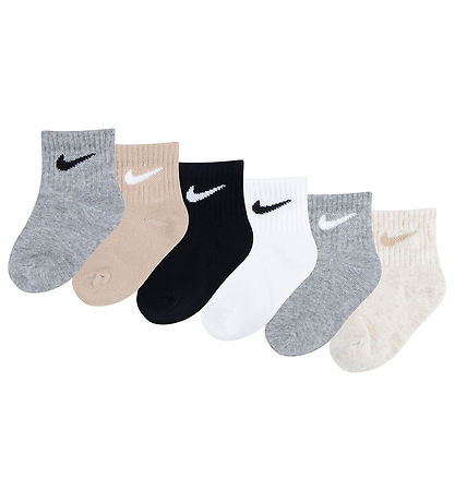 Nike Socken - 6er-Pack - Grau/Schwarz/Weiß/Sand