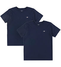 GANT T-skjorte - 2-pack - Marine