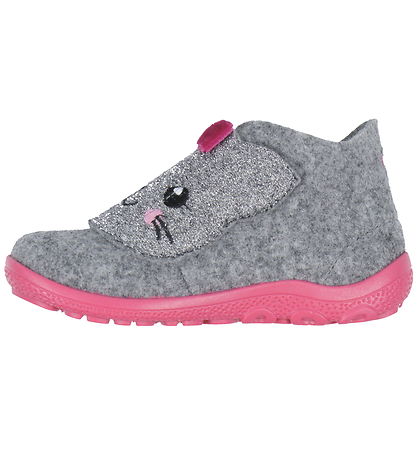 Superfit Hausschuhe - Wolle - Happy - Grau/Pink