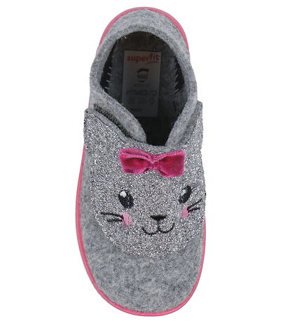 Superfit Hausschuhe - Wolle - Happy - Grau/Pink