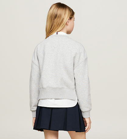 Tommy Hilfiger Blouse - NEW Embroidered - Light Grey Heather