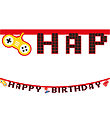 Decorata Party Happy Bursdag Banner - Gaming Party