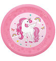 Decorata Party Plastic plates - 4-Pack - 21 cm - Unicorn Rainb