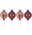 Decorata Party Straws - 4-Pack - Spider-Man Crime Fighter