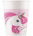 Decorata Party Cardboard mug - 8-Pack - 200 mL - Unicorn Rainbow
