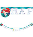 Decorata Party Happy Bursdag Banner - Ariel Curious