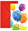Decorata Party Invitations - 6-Pack - Sparkling Balloons