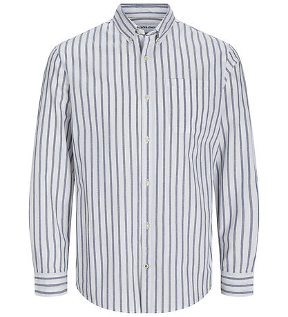 Jack & Jones Shirt - JjeOxford - Ensign Blue/Stripes