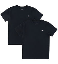 GANT T-skjorte - 2-pack - Svart