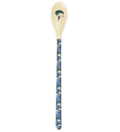 Rice Lepel - Melamine - Latte - Blauw/Swan meer