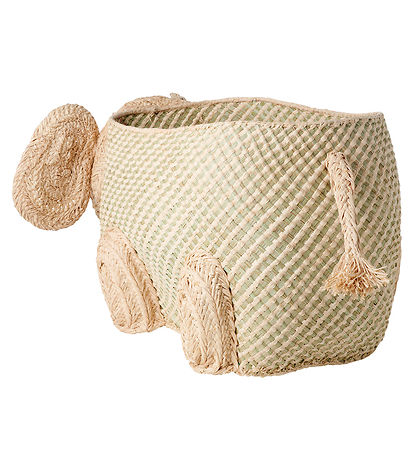 Rice Storage Basket - Raffia/Seaweed - Large Elephant - Natural