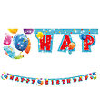 Decorata Party Happy Bursdag Banner - Glitrende ballonger