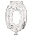 Decorata Party Foil balloon - 95 cm - No 0 - Silver