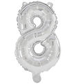 Decorata Party Foil balloon - 95 cm - No 8 - Silver